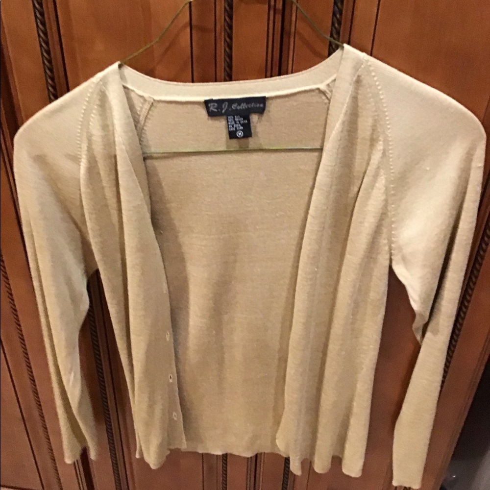 Cardigans R.J. Collections ladies sweater med tan